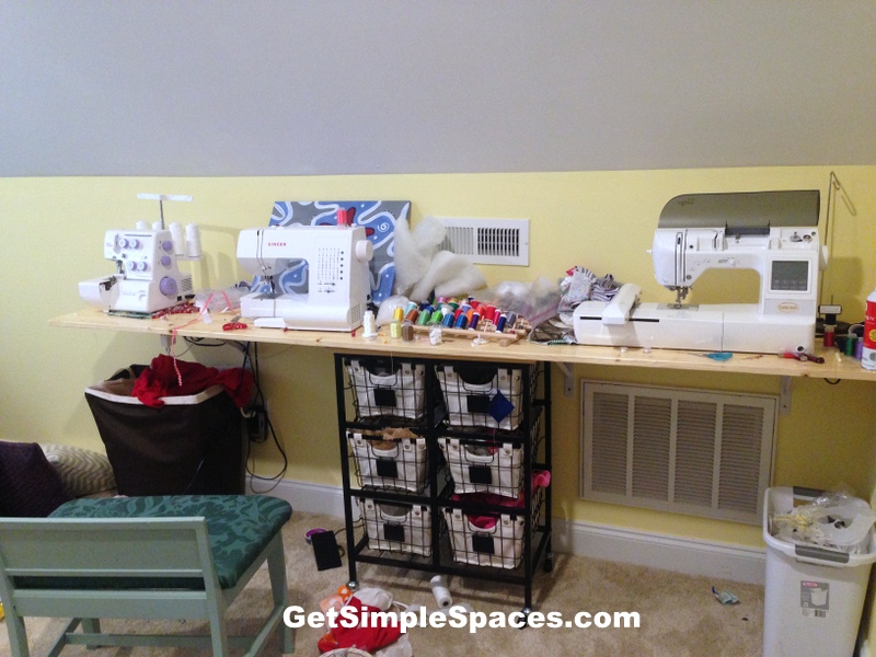 organized sewing room