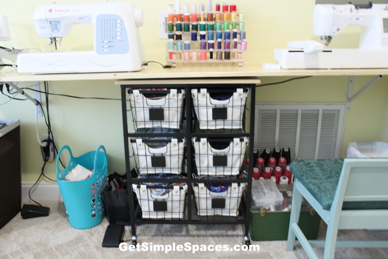 organized sewing room